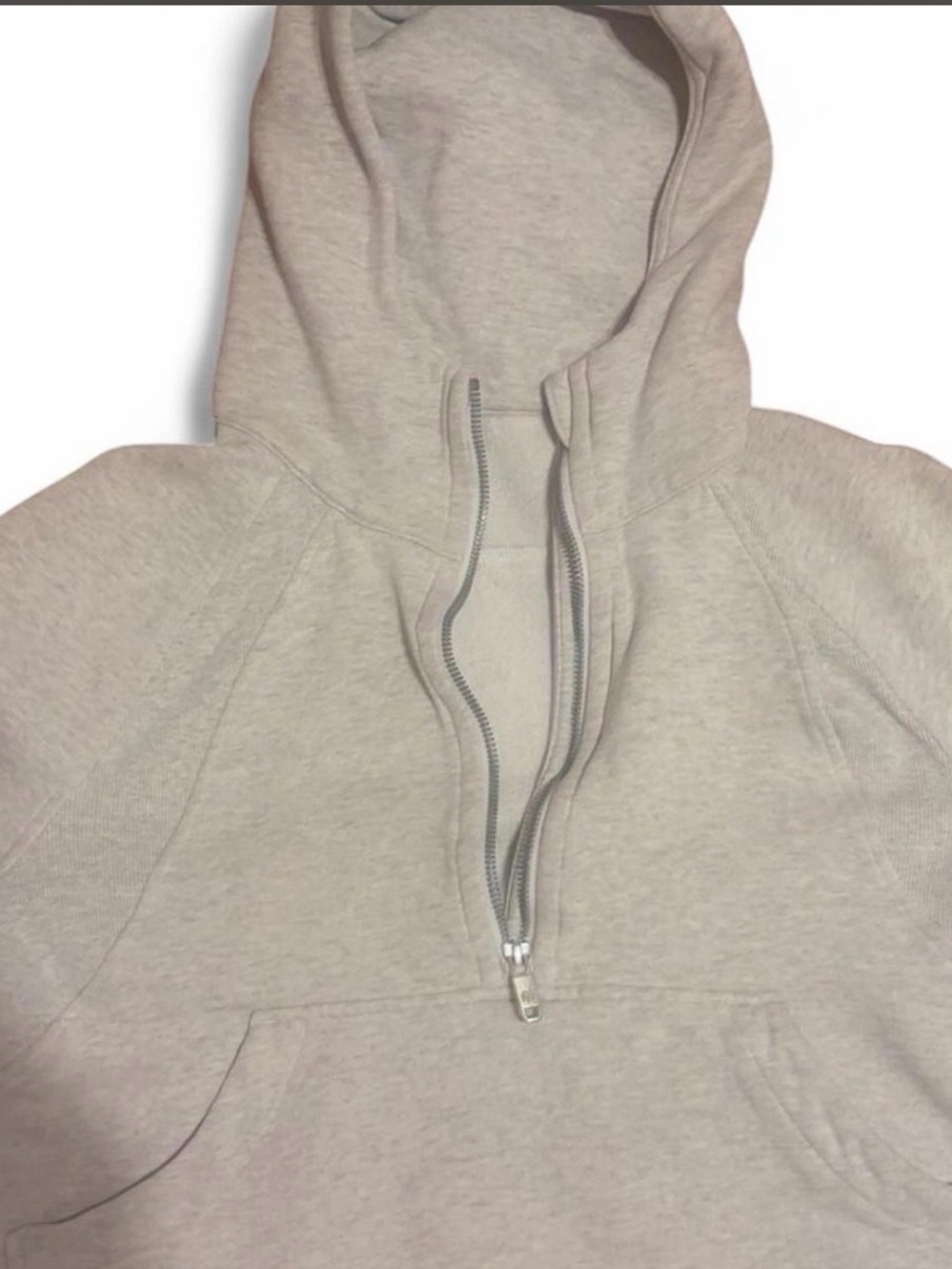 Lulu lululemon scuba Light Gray Half-Zip Hoodie Sweatshirt